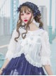 White Chiffon Doll Collar Classic Lolita Seven-quarter Sleeve Anti-sunburn Shirt