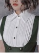 Researcher Series White Lapel Classic Lolita Short Sleeve Blouses With A Bow Tie