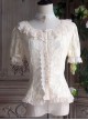 The Poetry Of Roses Series Elegant Lace Daily Short Sleeve Trumpet Sleeves Two Wearing Ways Classic Lolita Shirt