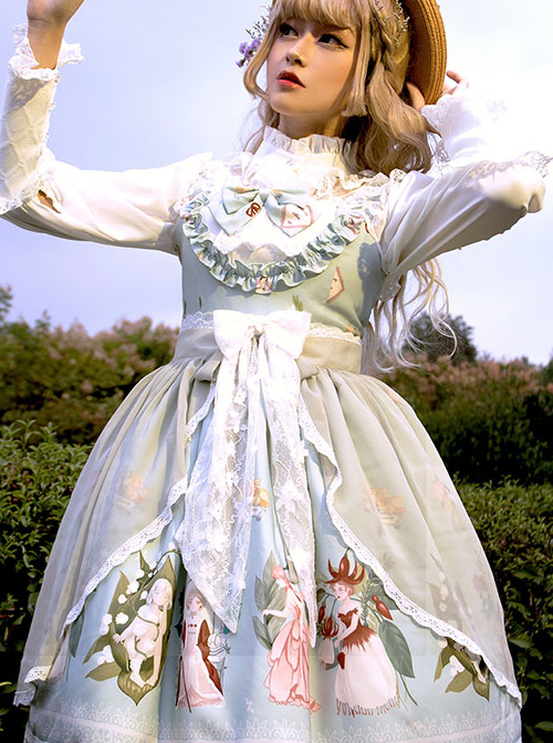 Magic Tea Party *Little Ada's Flowers* Series Sweet Lolita Long Sleeve Shirt