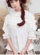 Full-blown Flowers Series Chiffon Lace Loose Sweet Lolita Half Sleeve Shirt