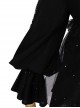 Divine Salvation Series Retro High Collar Gothic Lolita Black Long Sleeve Shirt