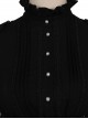 Divine Salvation Series Retro High Collar Gothic Lolita Black Long Sleeve Shirt