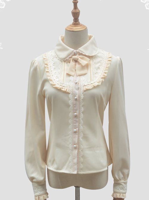 Lace Ruffle Retro Long Sleeve Classic Lolita Shirt