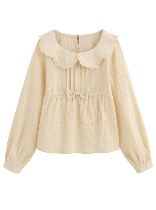 Petal Collar Jacquard Long Sleeve Sweet Lolita Shirt