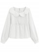 Petal Collar Jacquard Long Sleeve Sweet Lolita Shirt