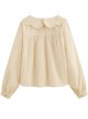 Petal Collar Jacquard Long Sleeve Sweet Lolita Shirt