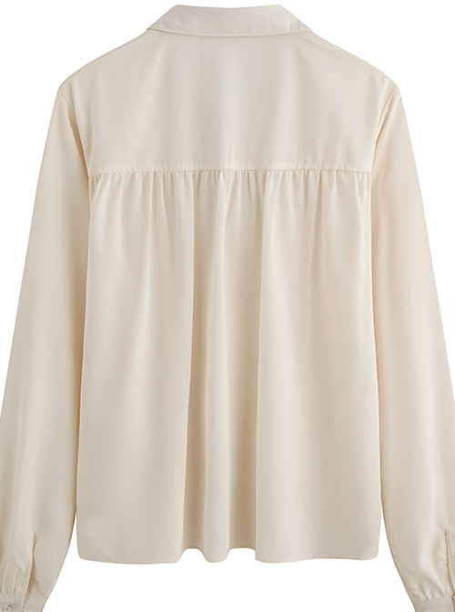 Simple Bowknot Elegant Long Sleeve Classic Lolita Shirt