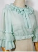 Ruffle Multicolor Chiffon Trumpet Sleeve Sweet Lolita Shirt