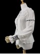 Round Neck Lantern Sleeve Long Sleeve Classic Lolita Lace Chiffon Shirt