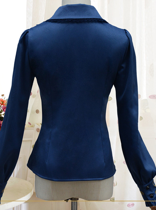 Autumn Dew Series Lapel Embroidery Classic Lolita Autumn Winter Long Sleeve Shirt