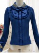 Autumn Dew Series Lapel Embroidery Classic Lolita Autumn Winter Long Sleeve Shirt