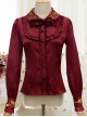 Autumn Dew Series Lapel Embroidery Classic Lolita Autumn Winter Long Sleeve Shirt