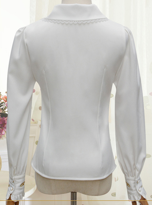 Autumn Dew Series Lapel Embroidery Classic Lolita Autumn Winter Long Sleeve Shirt