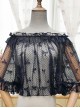 Bowknot Lace Off Shoulder Classic Lolita Short Sleeve Shirt