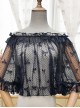 Bowknot Lace Off Shoulder Classic Lolita Short Sleeve Shirt