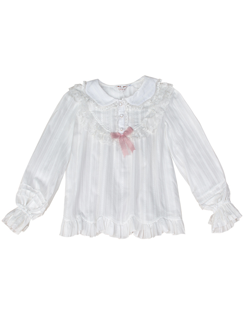 Doll Collar Ruffle Long Sleeve Sweet Lolita Shirt