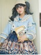 Explore The Stars Series Ruffle Blue Sweet Lolita Long Sleeve Cute Short Shirt