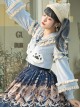 Explore The Stars Series Ruffle Blue Sweet Lolita Long Sleeve Cute Short Shirt