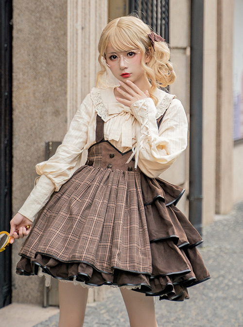 Vanilla Latte Series Retro Elegant Classic Lolita Long Sleeve Shirt