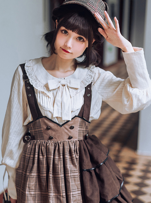 Vanilla Latte Series Retro Elegant Classic Lolita Long Sleeve Shirt