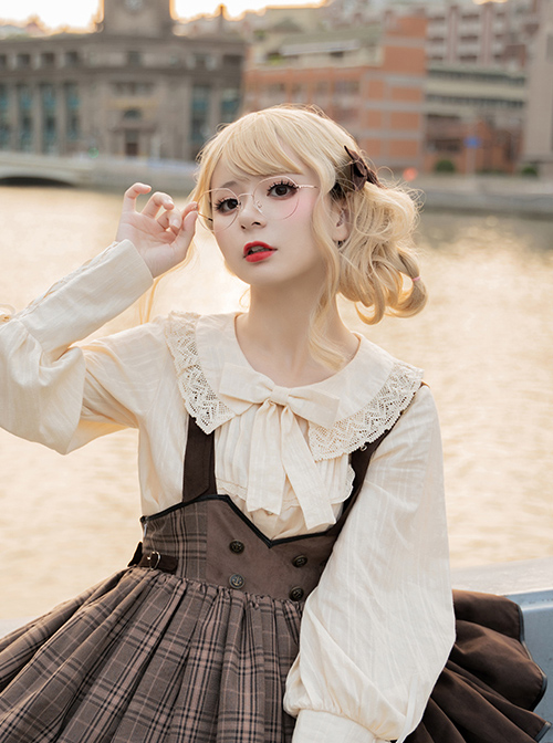 Vanilla Latte Series Retro Elegant Classic Lolita Long Sleeve Shirt