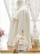 Apricot Chiffon Ruffle Chinese Style Small Stand Collar Classic Lolita Shirt