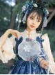 Apricot Chiffon Ruffle Chinese Style Small Stand Collar Classic Lolita Shirt