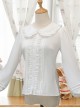 White Doll Collar Embroidery Sweet Lolita Long Lantern Sleeve Shirt