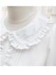 White Doll Collar Embroidery Sweet Lolita Long Lantern Sleeve Shirt