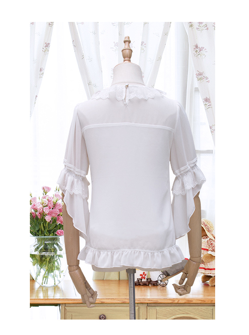 Cicadas Chirping Series Bowknot Sweet Lolita Short Sleeve Shirt