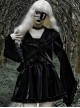 Mechanical Breakdown Series Black Gothic PU Ruffle Short Suit Jacket