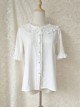 Cute Doll Collar Short Sleeve Chiffon Sweet Lolita Shirt