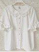 Cute Doll Collar Short Sleeve Chiffon Sweet Lolita Shirt