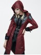 Steam Punk Gothic Vampire Priest Stand Collar Long Windbreaker For Women