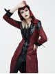 Steam Punk Gothic Vampire Priest Stand Collar Long Windbreaker For Women