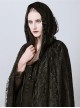 Steam Punk Gothic Dark Mystical Sacrifice Black Lace Women's Long Cloak