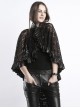 Punk Gothic Style Black Lace Stand Collar Women's Shawl