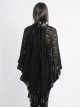 Punk Gothic Style Black Lace Stand Collar Women's Shawl