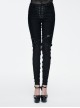 Punk Black Cross Binding Bands Slim Fit Sexy Pencil Pants