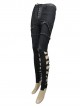 Punk Black Cross Binding Bands Slim Fit Sexy Pencil Pants