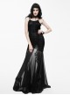 Punk Gothic Elegant Sexy Translucent Backless Dress