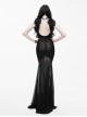 Punk Gothic Elegant Sexy Translucent Backless Dress