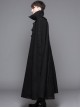 Punk Gothic Nobleman Detachable Shawl Black Thickened Men's Long Coat