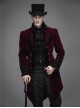 Steam Punk Gothic Medium Length Slim Fit Men's Velveteen Tuxedo