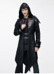 Steam Punk Gothic Vampire Priest Stand Collar Men's Long Windbreaker