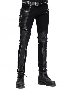 Steampunk Gear Rivet Small Bags Men's Trousers