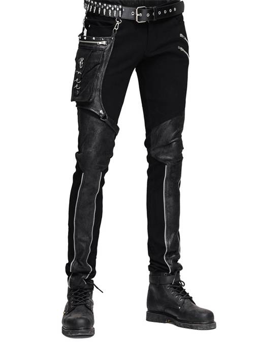 Steampunk Gear Rivet Small Bags Men's Trousers