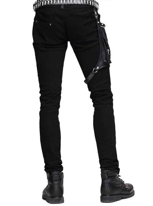 Steampunk Gear Rivet Small Bags Men's Trousers