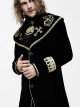 Square Shoulder Lapel Dovetail Gothic Men Long Coat